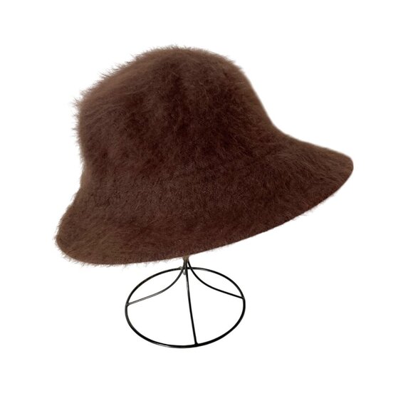 San Diego Hat Co Brown Fuzzy Angora Blend Bucket Hat Women Winter Wardrobe - Picture 9 of 9